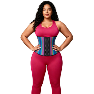 Corset amincissant en <span class=keywords><strong>latex</strong></span> avec baleines en acier pour <span class=keywords><strong>femme</strong></span>, ajustable, pour le contrôle du ventre et le remodelage corporel - Product Image 5