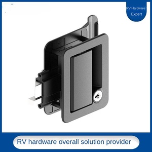 Cerradura de puerta Kit de reemplazo de pestillo de puerta de entrada de aleación de zinc con 2 llaves para remolque de viaje Campers RV Truck Cargo Hauler - Product Image 2