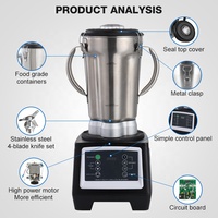 Blender alimentaire commercial en acier inoxydable de 1 gallon