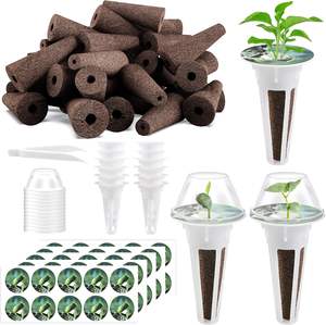 Kit de sistema de cultivo hidropónico de 66 piezas Kit de vainas de semillas que incluye esponjas de cultivo Cestas de plantas Cúpulas Etiquetas para <span class=keywords><strong>Aerogarden</strong></span> - Product Image 2