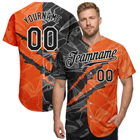 Maillot de baseball sportif brodé personnalisé, design gratuit, vente en gros, unisexe, sublimation, polyester respirant, séchage rapide, pas cher