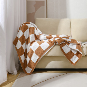 Confortable chaud doux rêve petit carré cachemire 150*200cm nordique damier <span class=keywords><strong>Plaid</strong></span> couverture douce - Product Image 5