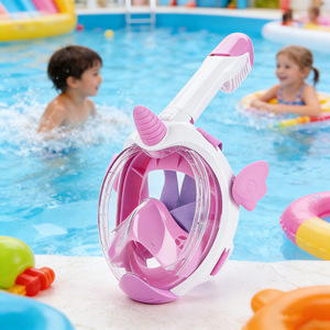 Children Full Face Diving Mask Silicone Anti Fog One Window Snorkeling Equipment For Ages 3 12 - Product Image 1