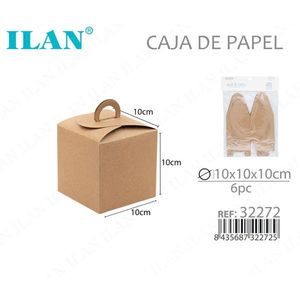 Scatola in Carta Kraft Ilan 10x10x10 Cm con Manico per Regali e Confezioni - Product Image 3