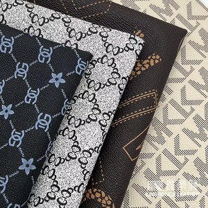 Оптовая продажа искусственной кожи ПВХ с клетчатым узором для упаковки чемоданов, винных коробок, сумок, кошельков, мягких сумок, кожаных изделий - Product Image 3