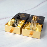 Flacon d'Attar en Verre Vide Personnalisé avec Bouchon à Vis, Style Oud Arabe, Petit Format, Emballage Luxe et Élégant