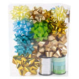 20ct <b>Gift</b> <b>Bows</b> Aquamarine Gold Manufacturer Wholesale Christmas Star Pp <b>Gift</b> Ribbon Pull Flower Ribbon Pull <b>Bows</b> - Product Image 5