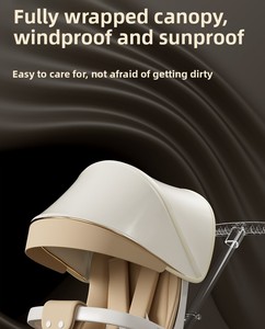 Poussette bébé pliable légère avec siège inclinable et pare-soleil |   Système de voyage multifonctionnel pour nourrissons et tout-petits - Product Image 2