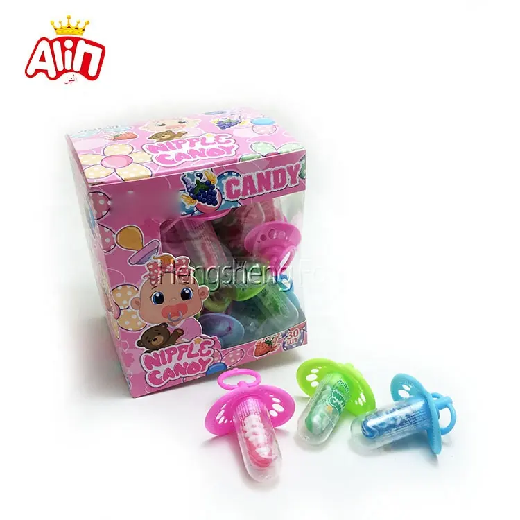 Selling creative pink box two-color pacifier hard candy