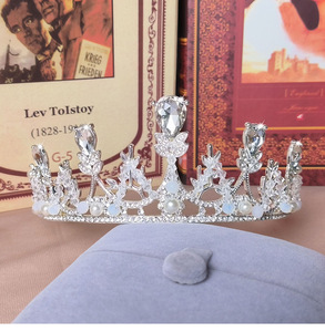 Diadème de mariée européen et américain haut de gamme couronne de cristal en alliage atmosphérique <span class=keywords><strong>anniversaire</strong></span> 18 accessoires de mariage diadème <span class=keywords><strong>adulte</strong></span> - Product Image 5