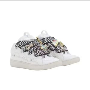 Ultima moda di lusso di alta qualità Lanvens <span class=keywords><strong>Sneakers</strong></span> per gli uomini delle donne Design classico in vera <span class=keywords><strong>pelle</strong></span> con rivestimento in maglia plantare in PVC - Product Image 2