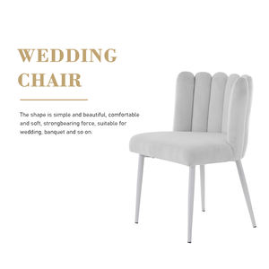 Sang trọng ngà Daisy nhung tuyết trắng ghế cho sự kiện tiệc cưới khách sạn ăn uống - Product Image 3