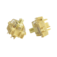 Interrupteurs Linéaires AKKO V5 Creamy Yellow Pro (Style MX 5 Broches 50gf 45pcs) Pré-lubrifiés en Usine avec Diffuseur LED et Éclairage RGB