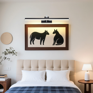 Lámpara de espejo LED de pared de 12W y 62CM, accesorios de iluminación para baño, color negro, luz frontal para espejo LED/luz de tocador/luz de maquillaje - Product Image 2