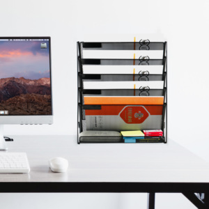 Porte-documents mural en métal à 5 niveaux en fil de fer pour papier et documents, idéal pour le <span class=keywords><strong>bureau</strong></span> – Meilleure vente - Product Image 5