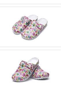 Sabots médicaux imperméables de haute qualité pour femmes BreezeStep, <span class=keywords><strong>chaussures</strong></span> d'infirmière à impression personnalisée, pantoufles à semelle EVA pour femmes - Vente en gros - Product Image 5