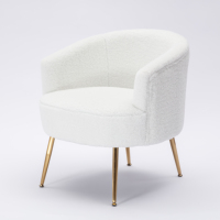 Chaise d'appoint blanche de Style moderne nordique fauteuil rembourré en velours de loisirs de luxe pour meubles de salon de bureau à domicile