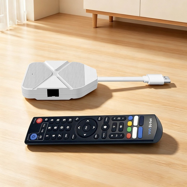 We2usat P6 Mini 8K Smart TV Box Android 14 Dual Band WiFi6 H265 4GB 64GB BT 5.0 Remote for Streaming Media Player
