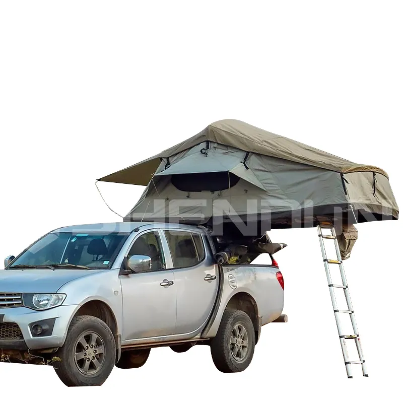 Tenda atap mobil Van Pickup truk Suv, Trailer mobil berkemah cangkang lembut tenda atas atap mobil dengan Annex atasan lembut tenda atap mobil