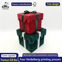 Boîte cadeau de Noël en carton avec couvercle, grande capacité, personnalisable, pour cadeaux en peluche