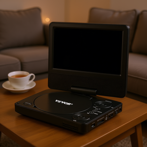 Lecteur DVD portable Vevor 7 pouces avec écran pivotant, batterie intégrée, lecture de CD et VCD, connectivité USB - Product Image 2