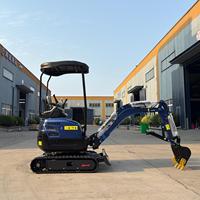 Mini-excavatrice compacte de 1,5 tonne avec cabine AC en option, bras pivotant latéral hydraulique, petite pelle sur chenilles pour jardinage et agriculture