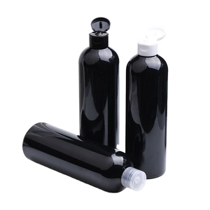 ขวดบรรจุภัณฑ์เครื่องสำอาง PET สีดำ ขาว ใส ฟ้า อำพัน ขนาด 500 มล. พร้อมฝาปิดแบบพลิก สำหรับแชมพู โลชั่น ตัวอย่างฟรี - Product Image 5