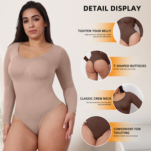 Biểu tượng tùy chỉnh phụ nữ S dài tay áo Yoga áo liền quần unitard bodysuits độn hollowback Workout Rompers Bodycon trang phục tương phản - Product Image 4
