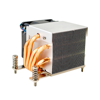 Kipas pendingin Cpu 2U AM5 AM4, pendingin sunyi dengan kipas pendingin kuat Radiator CPU TDP200W