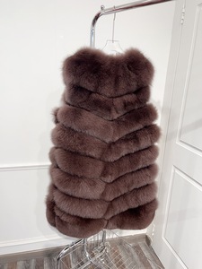 <span class=keywords><strong>Gilet</strong></span> <span class=keywords><strong>long</strong></span> fait à la main en fourrure <span class=keywords><strong>Gilet</strong></span> personnalisé dame décontracté automne femmes en cuir sans manches <span class=keywords><strong>gilet</strong></span> <span class=keywords><strong>avec</strong></span> de la fourrure de renard - Product Image 5