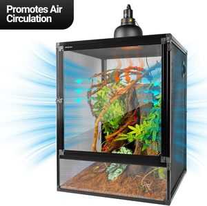 Terrarium vertical pliable de luxe Reptizoo avec logo OEM, haute ventilation, en maille, pour gecko cranté - Product Image 5