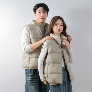 <span class=keywords><strong>Chaleco</strong></span> Unisex de Plumón de Pato 90% para Invierno con Cuello Alto y Cierre de Cremallera, Cálido para Exteriores, Otoño/Invierno - Product Image 2