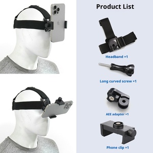 <span class=keywords><strong>Support</strong></span> de fixation réglable et pliable pour caméra de téléphone portable 2026, pour ceinture de poitrine de vélo, avec kit de montage sur bandeau en ABS - Product Image 2
