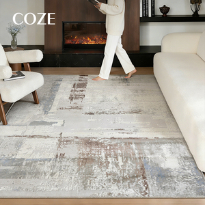 Tapis moderne de style contemporain, fabriqué à la machine, résistant aux taches et facile à nettoyer, idéal pour le salon et la chambre à coucher - Product Image 6