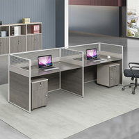 Table de travail modulaire en bois style classique, meuble de bureau, pour 2 personnes