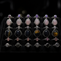 Nouveaux produits : Bague en cuivre avec charoïte et quartz rose mélangés, bijoux en pierres naturelles énergétiques pour femmes et hommes, cadeaux