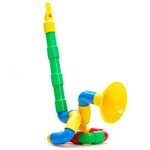 POTENTIAL Customized ABS Plastic Circular Tube Trumpet Building Block Educational Toys for Toddlers
