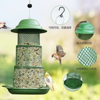 Mangeoire à oiseaux en tube métallique Oniya, mangeoire suspendue pour oiseaux sauvages, station d'alimentation pour jardin extérieur