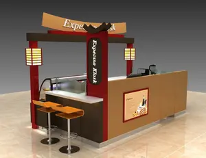 Mostrador de Comida Rápida Personalizado, Diseños de Quiosco para Tienda de Té y Café, Muebles para <span class=keywords><strong>Cafetería</strong></span>, Mostrador de Exhibición - Product Image 5