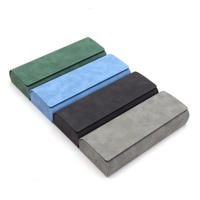 Étui rigide pour lunettes homme/femme, étui à lunettes en cuir PU portable anti-écrasement, boîte de rangement pour lunettes de soleil, pochette pliable pour lunettes