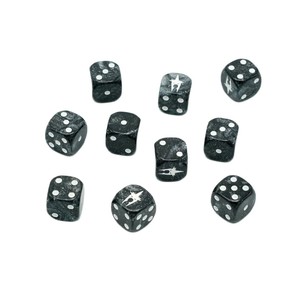 Phù Thủy Vua 16Mm Xúc Xắc Đặt Ngọc Trai Kết Thúc Màu Đen Biểu Tượng Tùy Chỉnh Kích Thước Tiêu Chuẩn Xúc Xắc Acrylic Cũng Đánh Bóng Mịn Edege Xúc Xắc - Product Image 1