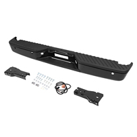 Paraurti posteriore in acciaio nero per Nissan Titan 2004-2015 con fori per sensori di parcheggio