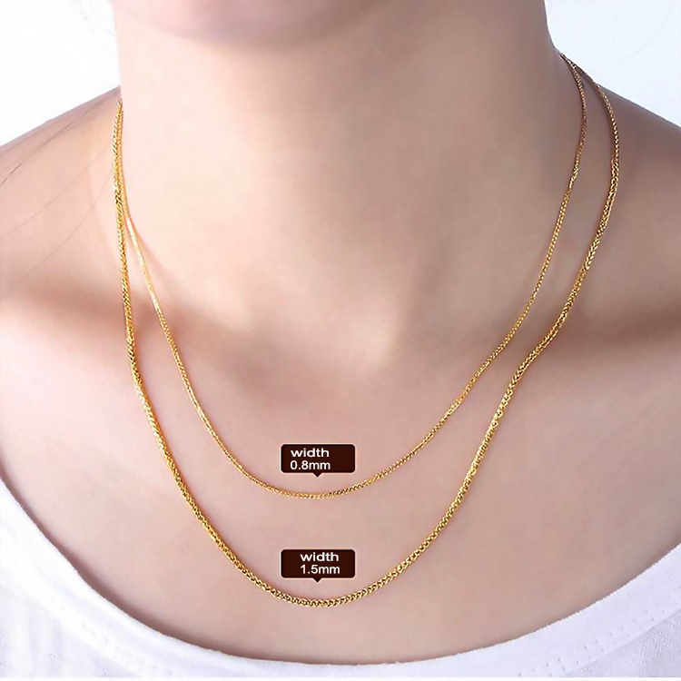 JOBO Kette Ohne Anhänger, Zopfkette 585 Weißgold 40 Cm 1,2 Mm Online