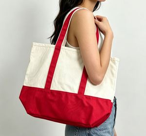 Custom <b>Large</b> <b>Canvas</b> Tote <b>Bags</b> with Top Zipper Pockets Reusable Grocery Shopping <b>Bags</b> - Product Image 2