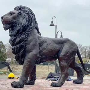 Statue di leone d'ottone a grandezza naturale della statua di bronzo animale all'ingrosso della fabbrica da vendere