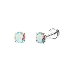 YICAI in acciaio inox 20G farfalla CZ <span class=keywords><strong>orecchini</strong></span> di cartilagine retro piatto argento colore zircone stella geometrico elica <span class=keywords><strong>trago</strong></span> <span class=keywords><strong>Piercing</strong></span> - Product Image 3