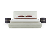 Ensemble de meubles de chambre à coucher au design simple de haute qualité, lit plateforme Queen, cadre de lit King Size, lits doubles modernes en microfibre