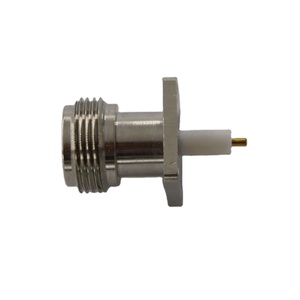 Usine Hembra N femelle Jack 50ohm RF connecteur coaxial avec 4 trous soudure bride vis douille 10A évalué cuivre ROHS conforme" - Product Image 2