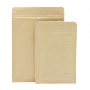Sacs refermables en papier kraft brun avec intérieur en aluminium, pour emballage alimentaire et thé, 15x24cm, pack promotionnel - Product Image 1