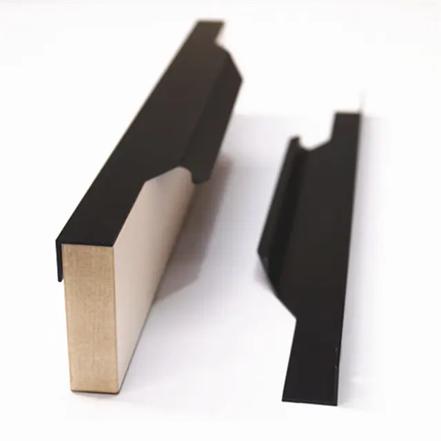 Most popular furniture cabinet hardware handles anodized matt black color shape pintu handle cupboard handles